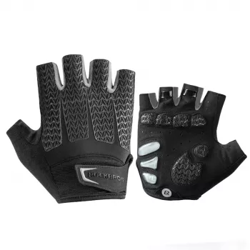 Gants de cyclisme demi-doigts ROCKBROS S169BGR XL avec coussinets gel - gris