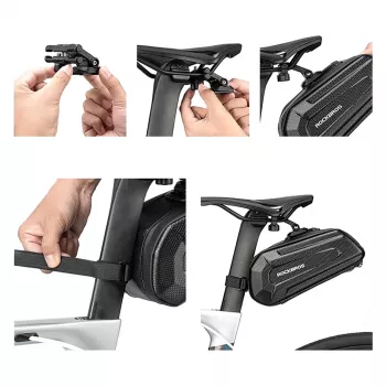 Sacoche de selle ROCKBROS B69 1,8L avec système de fixation rapide - noir