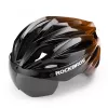 Casque de cyclisme ROBOROCK Rockbros avec visière magnétique amovible, protection UV400, 22 aérations, molette réglable, unisexe noir-brun mat