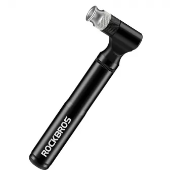Kit de réparation vélo ROCKBROS JG-PB-11 avec mini-pompe 120-PSI, multitool 16 en 1, rustines sans colle, démonte-pneus, sac de rangement – noir
