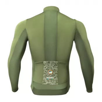 Maillot de cyclisme thermique coupe-vent ROCKBROS ROAD TO SKY - vert - taille S