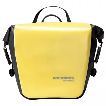 Sacoche de vélo étanche ROCKBROS AS-003-1Y 10-14 L avec bandoulière, montage avant/arrière, jaune