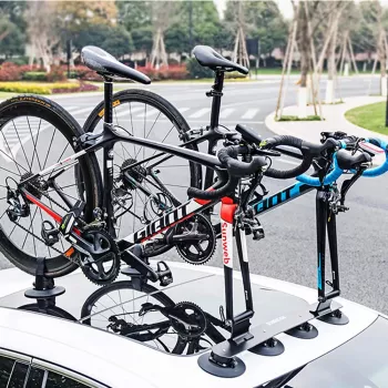 Porte-vélos de toit à ventouse ROCKBROS XP1002 pour 2 vélos - Noir