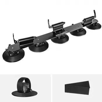 Porte-vélos de toit à ventouse ROCKBROS XP1003 pour 3 vélos - noir