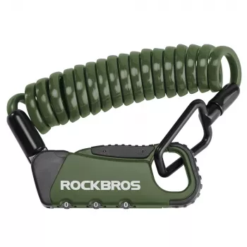 Antivol de vélo à câble à combinaison 4 chiffres ROCKBROS RBK6N, noir, 120 cm x 12 mm