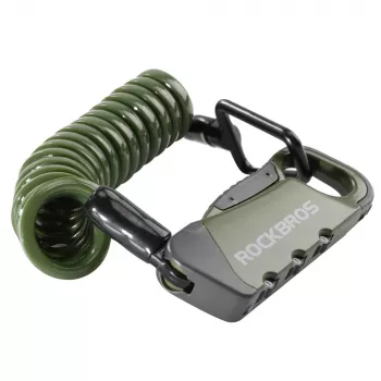 Antivol de vélo à câble à combinaison 4 chiffres ROCKBROS RBK6N, noir, 120 cm x 12 mm