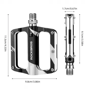 Pédales VTT en aluminium ROCKBROS K306-BK, noir