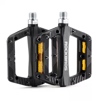 Pédales de vélo réfléchissantes en nylon ROCKBROS BP2501, noir