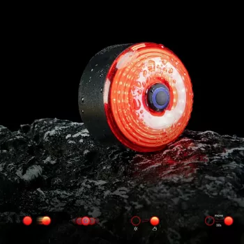 Sacoche de selle légère ROCKBROS C52-2 avec éclairage 250 mAh, verte
