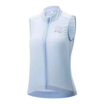 Gilet de cyclisme pour femme Road to Sky ROCKBROS, léger, respirant, coupe-vent, bleu, taille M