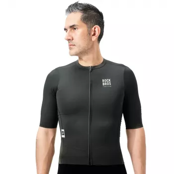 Maillot de cyclisme à manches courtes pour homme ROCKBROS ROAD TO SKY, noir, taille M