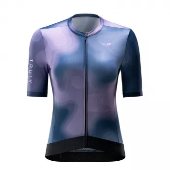 Maillot de cyclisme à manches courtes pour femme Rockbros TVI, bleu marine, taille L