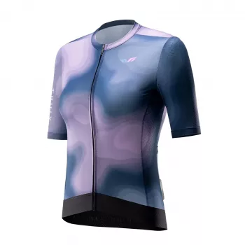 Maillot de cyclisme à manches courtes pour femme Rockbros TVI, bleu marine, taille L