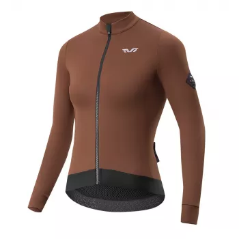 Maillot de cyclisme thermique pour femme ROCKBROS YDWT006, marron, taille S