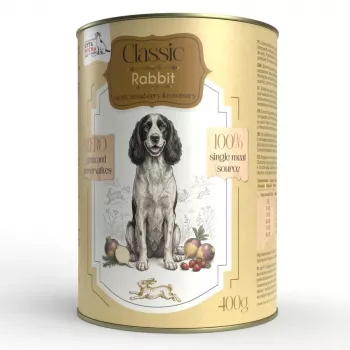 SYTA MICHA Classic Mono lapin avec rutabaga - Alimentation humide pour chiens - 400g