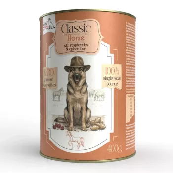 SYTA MICHA Classic Mono cheval avec framboises et topinambour - Alimentation humide pour chiens - 400g