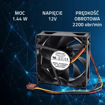 Ventilateur de boîtier Qoltec Glacial Tech 8025