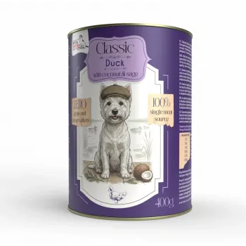Syta Micha alimentation humide sans céréales pour chiens au canard et à la noix de coco 400g boîte
