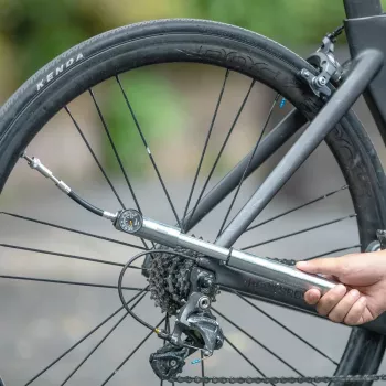 Mini-pompe à main légère pour vélo ROCKBROS JG-PB-004 avec manomètre - Noir