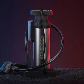 Pompe à pied ultralégère pour vélo Rockbros 4522L, noir