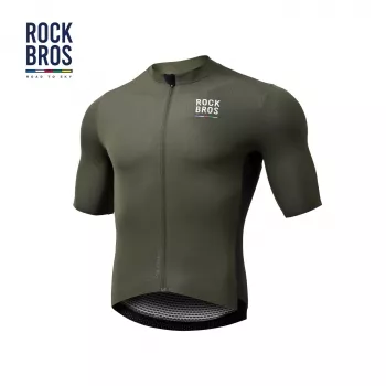 Maillot de cyclisme homme manches courtes ROCKBROS ROAD TO SKY vert taille S