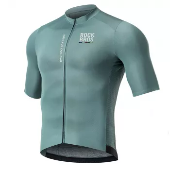 Maillot de cyclisme homme manches courtes ROCKBROS ROAD TO SKY gris-bleu taille L