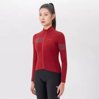 Maillot de cyclisme thermique femme manches longues ROCKBROS YPW065 TVI automne/hiver rouge taille L