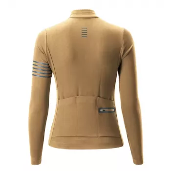 Maillot de cyclisme thermique femme manches longues ROCKBROS YPW065 TVI automne/hiver jaune taille S