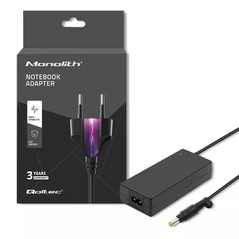 Bloc d'alimentation secteur 40W Qoltec pour ordinateur portable Sony Asus 19V 2.1A 4.8x1.7mm avec câble d'alimentation