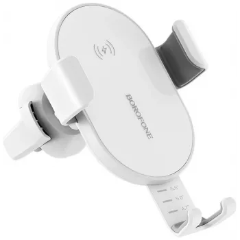 Borofone Q5 support-chargeur de téléphone pour voiture, blanc (FO-BQ5-W)