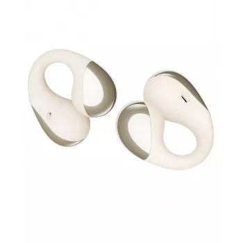 Soundpeats PearlClip Pro écouteurs sans fil à clipser à conduction osseuse avec batterie 64 heures, Bluetooth 5.3, micros ENC, IPX4 – beige