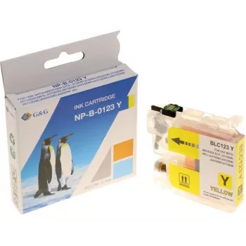 G&G cartouche d'encre compatible pour Brother LC-123Y jaune