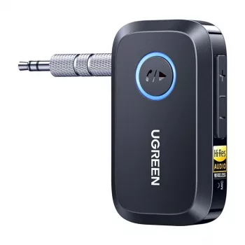 UGREEN Adaptateur émetteur récepteur audio Bluetooth 5.3 avec LDAC, aptX HD, aptX Low Latency, 3,5 mm AUX/RCA/Optique, USB-C, multipoint, pour TV PC home cinéma stéréo audio auto (Noir)