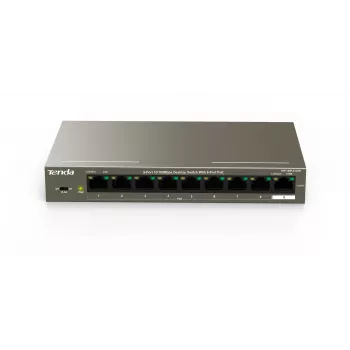 Switch PoE de bureau 9 ports Tenda TEF1109P-8-102W avec 8 ports PoE+, budget 102W, 10/100 Mbps