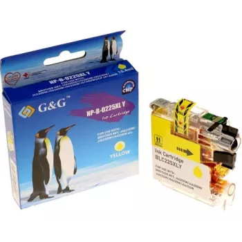 Cartouche d'encre G&G compatible pour Brother LC-225XLY jaune