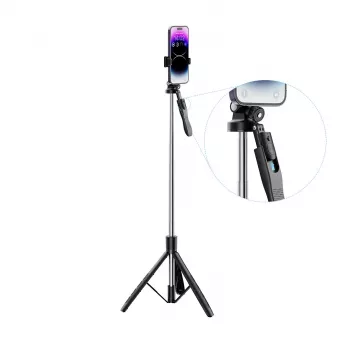 XO SS15 Bluetooth Selfie Stick Tripod, 180 cm, Black