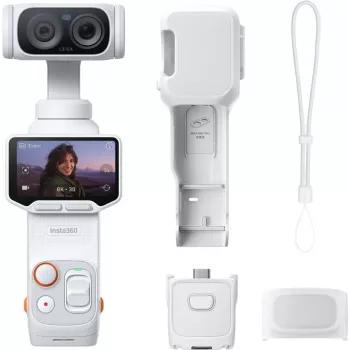 Insta360 Luna Ultra Standard Bundle caméra gimbal de poche, Stellar White (LUNA02)