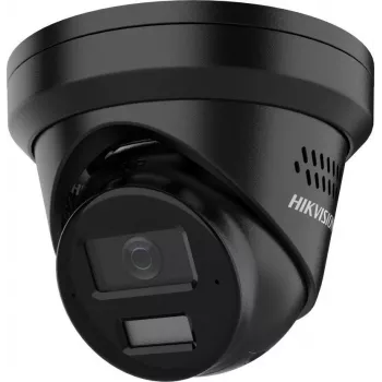 Caméra réseau tourelle Hikvision 8 MP 4K UHD avec AcuSense et Smart Hybrid Light, objectif fixe 2,8 mm, noire