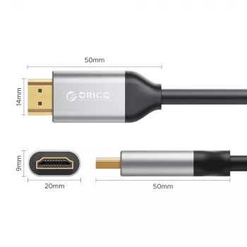 Câble HDMI 2.0 ORICO H4Y1 8m - 4K 60Hz, noir