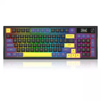 Clavier gamer mécanique sans fil Redragon K725LBY-RGB-PRO Glintstone 75% (tri-mode, switches rouges hot-swappable)