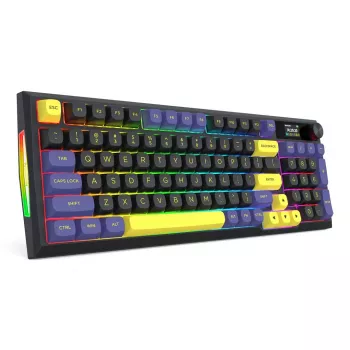 Clavier gamer mécanique sans fil Redragon K725LBY-RGB-PRO Glintstone 75% (tri-mode, switches rouges hot-swappable)