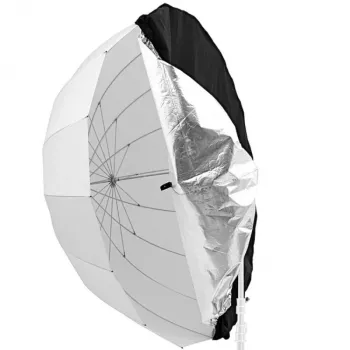 Tissu réfléchissant argent/noir Godox DPU-130BS pour parapluie parabolique