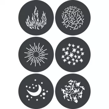 Jeu de gobos Godox GP GS1 (6 pièces) pour adaptateur de projection SA-P