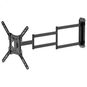 Support mural TV/moniteur orientable Brateck LPA84-445XL pour écrans 37-80 pouces, capacité 50kg, VESA jusqu'à 600x400, double bras articulé, noir mat