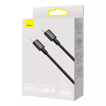 Câble de charge rapide Baseus CATYS-C01 USB-C vers USB-C 100W PD 2 m noir