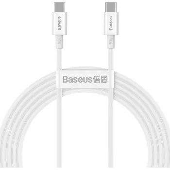 Câble USB-C vers USB-C Baseus Superior Series 100 W 2 m blanc