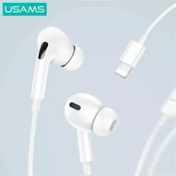 Écouteurs intra-auriculaires stéréo USAMS EP-41 MAX Lightning blancs