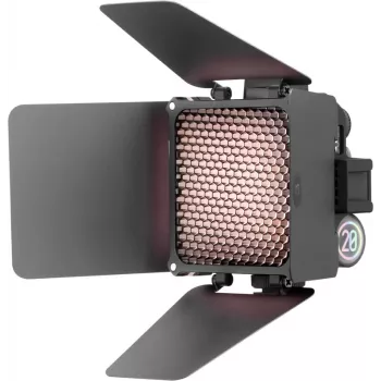 Zhiyun M20 Combo kit d'éclairage vidéo LED 20W bi-color avec RGB, mini-trépied, diffuseur, grille, volets