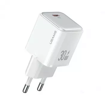 Chargeur mural USAMS X-ron Series 30W USB-C PD3.0, blanc (prise EU) - US-CC186