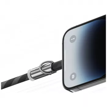 Câble de charge USAMS SJ746 30W USB-C vers Lightning avec dragonne 1,2 m vert